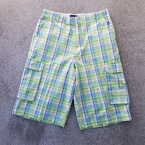 Izod Teen Boys Plaid Shorts Size 16